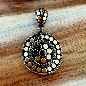 John hardy reservable dot pendant silver and gold 925